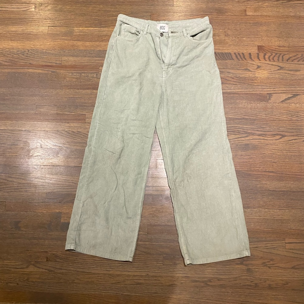 Light teal corduroy pants